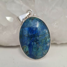 Load image into Gallery viewer, Azurite Malachite Sterling Silver Pendant