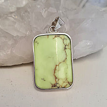 Load image into Gallery viewer, Citron Chrysoprase Sterling Silver Pendant