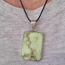 Load image into Gallery viewer, Citron Chrysoprase Sterling Silver Pendant