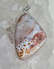 Load image into Gallery viewer, Natural Grey Agate Silver Pendant