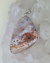 Load image into Gallery viewer, Natural Grey Agate Silver Pendant