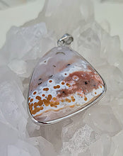 Load image into Gallery viewer, Natural Grey Agate Silver Pendant