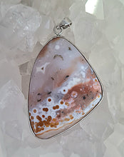 Load image into Gallery viewer, Natural Grey Agate Silver Pendant