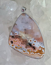 Load image into Gallery viewer, Natural Grey Agate Silver Pendant