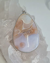 Load image into Gallery viewer, Natural Grey Agate Silver Pendant