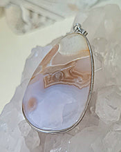 Load image into Gallery viewer, Natural Grey Agate Silver Pendant