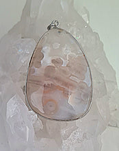 Load image into Gallery viewer, Natural Grey Agate Silver Pendant