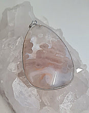 Load image into Gallery viewer, Natural Grey Agate Silver Pendant