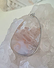 Load image into Gallery viewer, Natural Grey Agate Silver Pendant