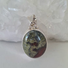 Load image into Gallery viewer, Dragon Blood Jasper Sterling Silver Pendant