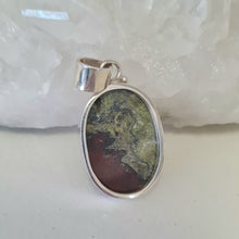 Load image into Gallery viewer, Dragon Blood Jasper Sterling Silver Pendant