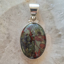 Load image into Gallery viewer, Dragon Blood Jasper Sterling Silver Pendant