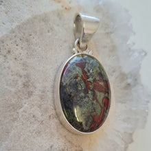 Load image into Gallery viewer, Dragon Blood Jasper Sterling Silver Pendant