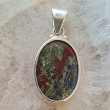Load image into Gallery viewer, Dragon Blood Jasper Sterling Silver Pendant