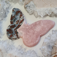 Load image into Gallery viewer, Pink Amethyst Butterfly with Green Jasper inclusions