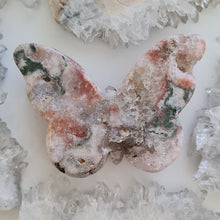 Load image into Gallery viewer, Pink Amethyst Butterfly with Green Jasper inclusions