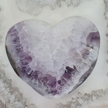 Load image into Gallery viewer, Amethyst and Quartz Heart