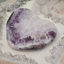 Load image into Gallery viewer, Amethyst and Quartz Heart