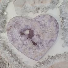Load image into Gallery viewer, Amethyst and Quartz Heart