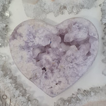 Load image into Gallery viewer, Amethyst and Quartz Heart