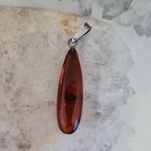 Load image into Gallery viewer, Amber Sterling Silver Pendant