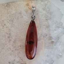 Load image into Gallery viewer, Amber Sterling Silver Pendant