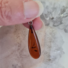 Load image into Gallery viewer, Amber Sterling Silver Pendant