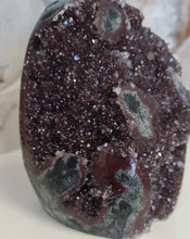 Load image into Gallery viewer, Red Amethyst with Stalactite Eyes Cutbase