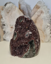 Load image into Gallery viewer, Red Amethyst with Stalactite Eyes Cutbase