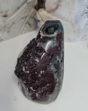 Load image into Gallery viewer, Red Amethyst with Stalactite Eyes Cutbase