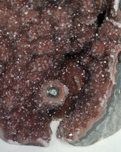 Load image into Gallery viewer, Red Amethyst with Stalactite Eyes Cutbase