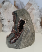 Load image into Gallery viewer, Red Amethyst with Stalactite Eyes Cutbase