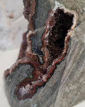 Load image into Gallery viewer, Red Amethyst with Stalactite Eyes Cutbase