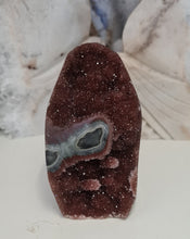 Load image into Gallery viewer, Red Amethyst with Stalactite Eyes Cutbase