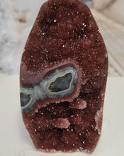 Load image into Gallery viewer, Red Amethyst with Stalactite Eyes Cutbase