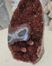 Load image into Gallery viewer, Red Amethyst with Stalactite Eyes Cutbase