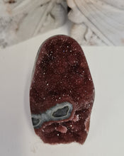 Load image into Gallery viewer, Red Amethyst with Stalactite Eyes Cutbase