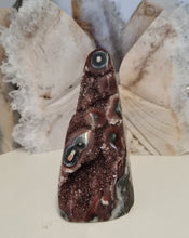 Load image into Gallery viewer, Red Amethyst with Stalactite Eyes Cutbase