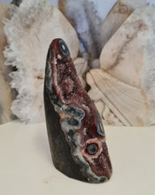 Load image into Gallery viewer, Red Amethyst with Stalactite Eyes Cutbase