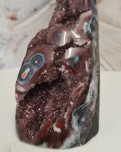 Load image into Gallery viewer, Red Amethyst with Stalactite Eyes Cutbase