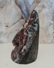 Load image into Gallery viewer, Red Amethyst with Stalactite Eyes Cutbase