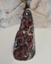 Load image into Gallery viewer, Red Amethyst with Stalactite Eyes Cutbase