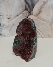 Load image into Gallery viewer, Red Amethyst with Stalactite Eyes Cutbase