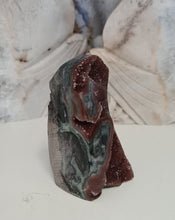 Load image into Gallery viewer, Red Amethyst with Stalactite Eyes Cutbase