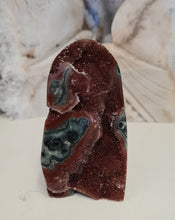 Load image into Gallery viewer, Red Amethyst with Stalactite Eyes Cutbase