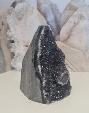Load image into Gallery viewer, Amethyst with Stalactite Eyes Cutbase