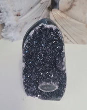 Load image into Gallery viewer, Amethyst with Stalactite Eyes Cutbase