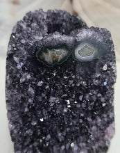 Load image into Gallery viewer, Amethyst with Stalactite Eyes Cutbase