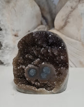 Load image into Gallery viewer, Red Amethyst with Stalactite Eyes Cutbase
