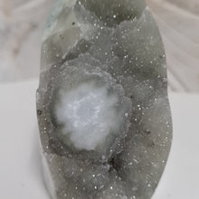 Load image into Gallery viewer, Green Amethyst with Stalactite Eyes Cutbase